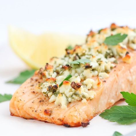 Feta Salmon, Herbed Salmon, Tennessee Style, Family Meal Recipes, Herb Crusted Salmon, Herb Salmon, Feta Cheese Recipes, Feta Recipes, Healthy Living Recipes