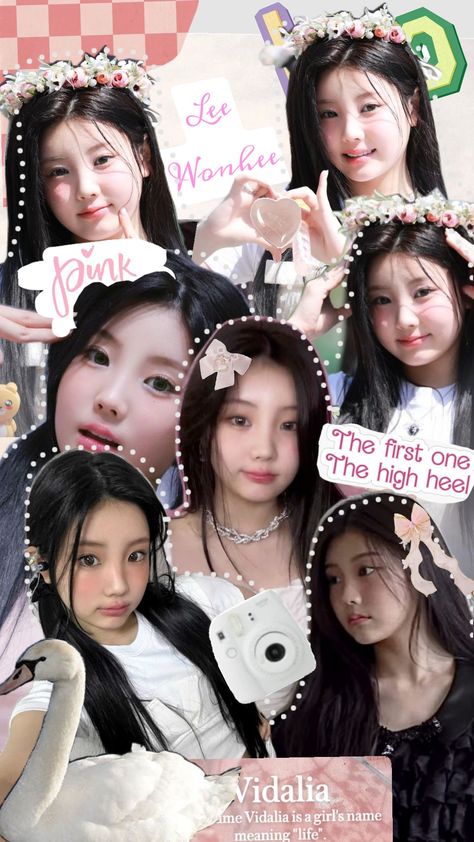 #collageaesthetic #collagewallpaper #wonhee #illit #cute #aestethic #wallpapers K Pop Collage Aesthetic, Cute Aestethic Wallpapers, Wonhee Wallpaper, Illit Wallpaper, Cute Aestethic, Wonhee Illit, Wallpaper Ios, Kpop Drawings, Random Pics