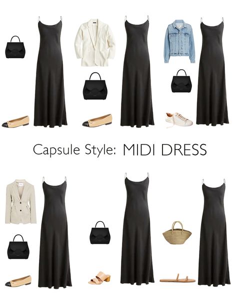 Shop Eco cupro slip dress and other curated products on LTK, the easiest way to shop everything from your favorite creators. Black Slip Dress Outfit, Wardrobe Plan, Elevated Wardrobe, Outfits Neutral, Slip Dress Outfit, Parisian Outfits, Capsule Wardrobe Casual, Capsule Wardrobe Women, Minimalist Outfits