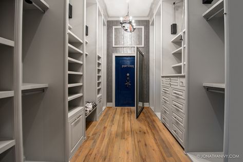 Hidden Safe In Closet, Safe In Closet, Walk In Safe, Apartment Laundry Room, Closet Safe, Safe Ideas, Master Closet Design, Hidden Storage Ideas, Contemporary Closet