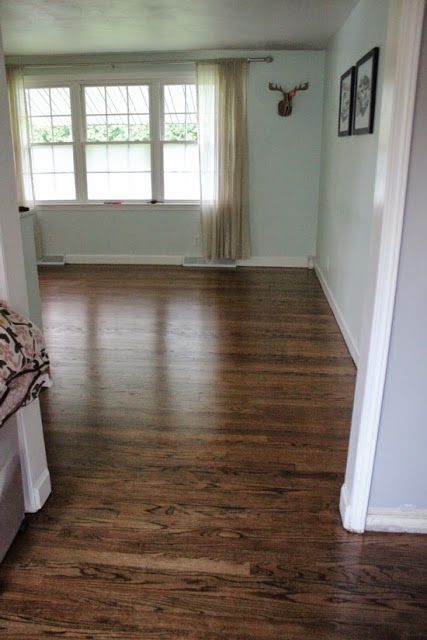 50/50 Dark Walnut with Provincial | Favorite Dark Wood Stain Colors | Home with Keki / Interior Design Blog Oak Floor Stains, Floor Stain Colors, Wood Floor Stain Colors, Walnut Wood Floors, Wood Floor Colors, Red Oak Floors, Hardwood Floor Colors, Living Room Wood Floor, Hardwood Floors Dark