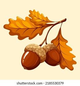 Forest Acorn Hand Drawn Watercolor Style Stock Illustration 745309963 | Shutterstock How To Draw An Acorn, Cute Acorn Drawing, Acorn Drawing Simple, Acorns Drawing, Acorns Illustration, Oak Leaf Drawing, Acorn Clipart, Acorn Illustration, Autumn Digital Art