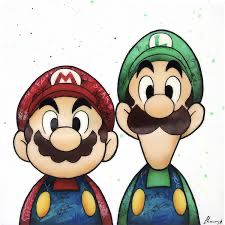 Page Decoration, Mario Luigi, Mario Art, Mario And Luigi, Color Pencil Drawing, Diy Canvas Art, Diy Canvas, Super Mario Bros, Mario Bros