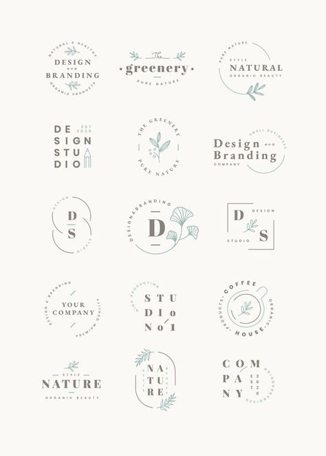 Logo Intelligent, Logo Generator, Inspiration Logo Design, Logo Design Set, Graphisches Design, Webdesign Inspiration, Logo Floral, Coffee Logo, Logo Design Free