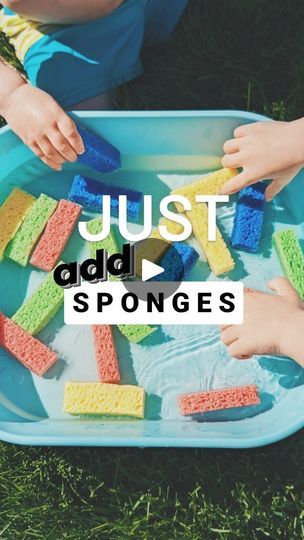 Sponge Activities For Kids, Water Activities For Preschool, Waterplay Ideas, Water Activities For Toddlers, Fine Motor Activities For Toddlers, Kids Activity Ideas, Toddler Fine Motor Activities, Water Play Activities, Learning Games For Toddlers