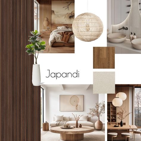 Japandi Style Decor, Rattan Decor Interior Design, Home Mood Board Interior Design, Mood Board Japandi, Magnolia Interior Design, Japandi Diy, Architecture Mood Board, Estilo Japandi Decoracion, Japandi Mood Board