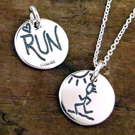 Stick Figure Running, Running Necklace, Running Jewelry, Man Jewelry, Wishlist 2024, Sports Jewelry, Stick Figure, Running Man, Pearl Charms