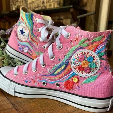 embroidered converse, embroidery converse, embroidery designs, shoes inspo, school shoes, cute shoes for school, pretty shoes sneakers, fall shoes, nike air, converse outfit, converse aesthetic, converse custom, converse shoes, converse plataforma, sepatu wanita sneakers, sneakers mode, sneakers outfit women, sneakers men fashion, jordan 4s, custom sneakers, custom shoes, wedding converse, converse for groom, converse for bride, street converse, converse women's, converse men's, converse pride

Hand Embroidered converse, Brand New Sneakers

Unique one of a kind sneakers for you! Or a cute gift idea 🌸

Each purchase includes one pair of brand new sneakers.

Size Options: 5.5-12 US/CA

Fell free to message me https://www.etsy.com/shop/AliBoxGifts or follow us on Instagram @ali_embroidery_sh Converse Valentine, Embroidery Converse, Converse Aesthetic, Embroidered Converse, Converse Pink, Pretty Shoes Sneakers, Embroidery Shoes, Shoes Converse, Embroidered Shoes