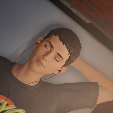 Sean Diaz, Life Is Strange 2, Lying In Bed, Life Is Strange, Episode 3, Listening To Music, Life Is, Headphones, Bed