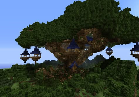 BEST MINECRAFT TREEHOUSE EVER!!!!!!!!!!!!!!!!!!!!!!!!!!!!!!!!!!!!!!! Minecraft Tree Village, Minecraft Large Tree Build, Minecraft Big Tree House, Giant Treehouse Minecraft, Big Tree House, Minecraft Huge Tree, Large Custom Tree Minecraft, Tree House Minecraft, Minecraft Fortress