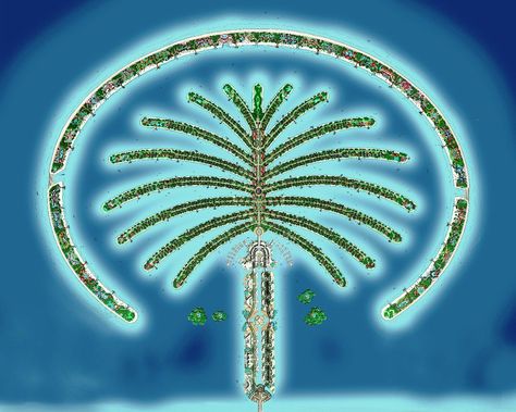 Palm Island Dubai, Palm Tree Island, Travel Doodles, Dubai Design, Artificial Island, Man Made Island, Palm City, Palm Island, Royal Family England