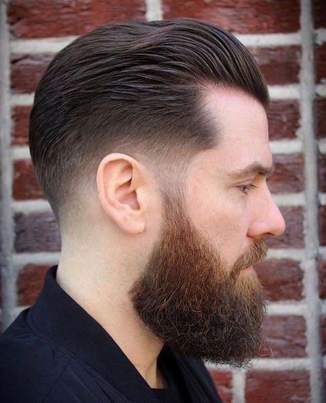 Barber Mike Thomas on Instagram: "Haircut for my dude Derek 💈✂️🔪" Slick Back Haircut, Blonde Beard, Hair Colour Design, Gents Hair Style, Haircut 2024, Men's Haircuts, Faded Hair, Great Beards, Men Haircut Styles