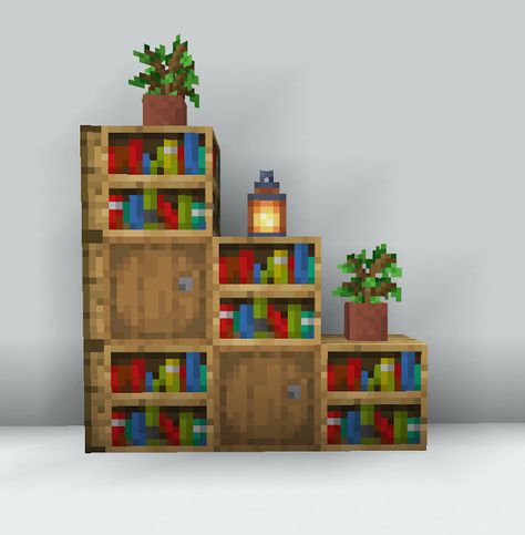 Minecraft Game Room Ideas, Fun Builds In Minecraft, Fun Minecraft Ideas, Cute Minecraft Rooms, Minecraft Shelf Ideas, Minecraft Closet, Fun Minecraft Builds, Minecraft Room Ideas In Game, Minecraft Room Ideas