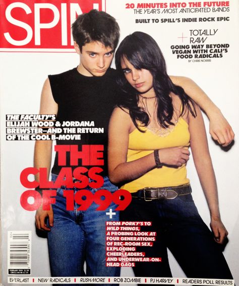 February 1999: <I>The Faculty</i>'s Elijah Wood and Jordana Brewster Jordana Brewster The Faculty, The Faculty 1998, Built To Spill, Movie Night Snacks, The Faculty, Jordana Brewster, Elijah Wood, Picture Movie, B Movie