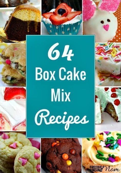 Need a quick, easy and delicious recipe on the cheap? Look no further than these 64 semi homemade box cake mix recipes. Here youll find cookies, cakes, muffins, fudge, and other decadent recipes that require fewer ingredients and take less time to Homemade Box Cake, Box Cake Mix Recipes, Box Cake Recipes, Recipes Using Cake Mix, Boxed Cake Mixes Recipes, Easy Cakes, Cake Mix Desserts, Box Recipes, Cake Mix Cookie Recipes