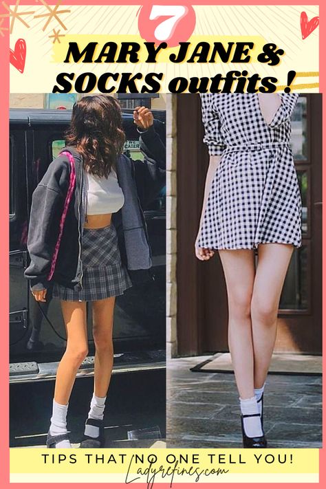 7 fashion styles to wear Mary Jane with socks! Lady Refines. Mary Jane socks outfit, mary jane heels with socks, mary jane shoes with socks, mary jane shoes socks, mary jane and socks, mary jane shoes frilly socks. Fashion advice woman tips, fashion ideas outfits, women shoes fashion, outfit tips Mary Janes And Socks Outfit, Mary Jane Socks Outfit, Mary Janes With Socks Outfit, Mary Jane Platform Shoes Outfits, Heel Mary Janes Outfit, Mary Jane With Socks, Mary Jane Platform Outfit, How To Wear Mary Jane Shoes Outfit, Mary Janes And Socks