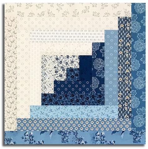 Traditional Log Cabin Quilts, Blue And White Log Cabin Quilts, 12 Inch Log Cabin Quilt Block Patterns Free, Blue Log Cabin Quilts, Log Cabin Quilts Patterns Free, Log Cabin Quilt Blocks Free Pattern, Log Cabin Quilts Variations, Log Cabin Quilts Layouts, Modern Log Cabin Quilts