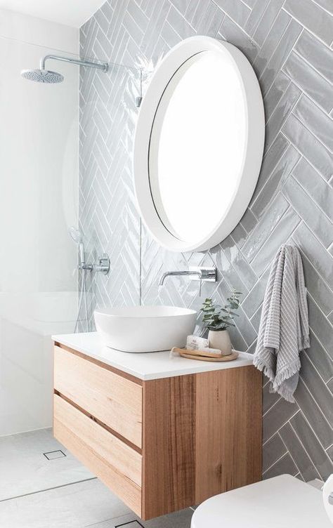 Makeover Kamar Mandi, Sinks Bathroom, Bathroom White, Scandinavian Bathroom, Trendy Bathroom, Bath Room, Minimalist Bathroom, Bathroom Renos, Luxury Kitchens