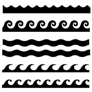 Waves Symbol, Wave Stencil, Surf Tattoo, Waves Of The Ocean, Wave Drawing, Armband Tattoos, Art Stencils, Polynesian Tattoo Designs, Craft Logo