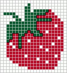 Cross Stitch Fruit, Tiny Cross Stitch, Baby Cross Stitch Patterns, Pixel Crochet, Pola Kristik, Cross Stitch Cards, Crochet Tapestry, Simple Cross Stitch, Tapestry Crochet