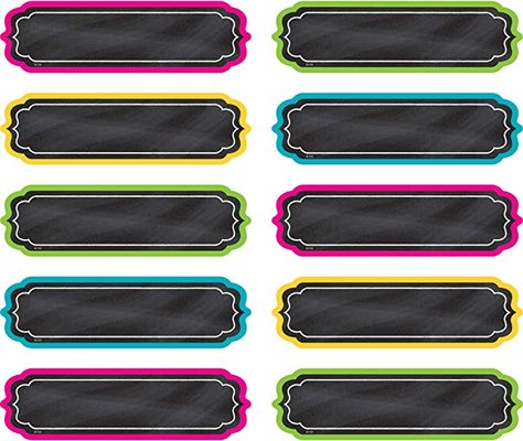 Student Folders, Pocket Charts, Subject Labels, Supply Labels, Bright Decor, Chalkboard Designs, Chalkboard Labels, Teacher Created Resources, Classroom Jobs