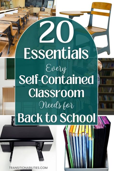 20 Self-Contained Classroom Must-Haves for Back to School	Top 20 Essentials Every Self-Contained Classroom Needs for Back to School Essential School Supplies, Classroom Needs, Positive Classroom Environment, Classroom Essentials, School Transition, Effective Classroom Management, Post Secondary Education, Self Contained Classroom, Organization And Management