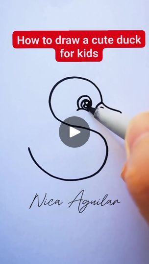 3.6M views · 36K reactions | How to draw a duck using letter S for kids.
#stepbystepguideforkids 
#artwork #drawingtutorial 
#learningisfun #followers | Nica Aguilar | Michael Bolton · A Love So Beautiful How To Draw A Duck, Duck Drawing For Kids, Draw A Duck, Infant Art, Duck Drawing, Michael Bolton, A Love So Beautiful, Letters For Kids, Alphabet For Kids