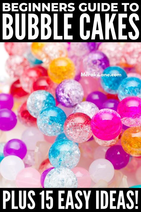 Gelatin Bubbles Cake, How To Make Gelatin Bubbles, Bubble Cake Decorations, Gelatin Bubble Cake, Bubbles Cake Birthday, Bubble Bath Cake, Gelatin Bubbles How To Make, Edible Bubbles For Cake, Bubble Party Food Ideas