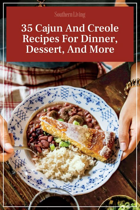 Louisiana is the proud home of the Cajun and Creole recipes Southerners love. Cajun cooking is legendary in the South, and for good reason. Spice up your dinner table with classic Cajun and Creole recipes like gumbo, étouffée, jambalaya, and more. We even have Cajun and Creole recipes straight from culinary legend Leah Chase herself. #creolefood #creolerecipes #dinnerrecipes #cajunfood #cajunrecipes Creole Jambalaya Recipe Louisiana, Cajun Food New Orleans, Cajun Jumbolia Recipes, Cajun Desert New Orleans, Leah Chase, Cajun And Creole Recipes, Louisiana Cooking, Southern Dinner, Hearty Dinner Recipes