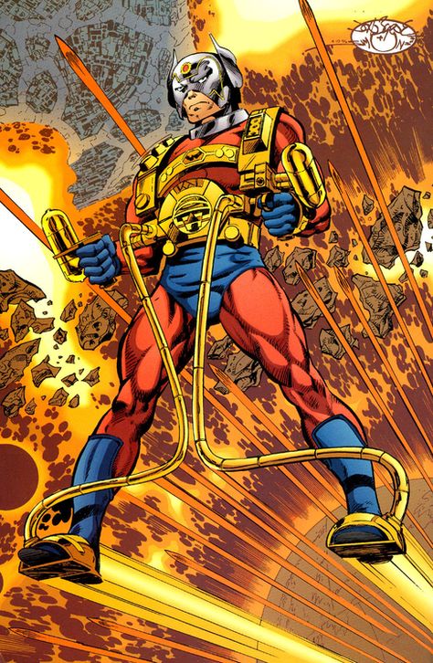 Orion // John Byrne Thunder Warrior, Art Dc Comics, Jack Kirby Art, Alien Species, John Byrne, Flame Art, Univers Dc, Dc Multiverse, Kirby Art