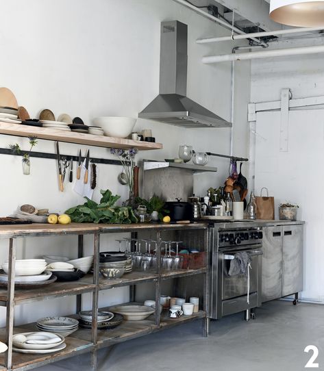 Commercial Kitchen Design, Industrial Kitchen Design, Newspaper Magazine, Industrial Style Kitchen, Ceramics Studio, Stainless Kitchen, Digital Newspaper, Freestanding Kitchen, Industrial Kitchen