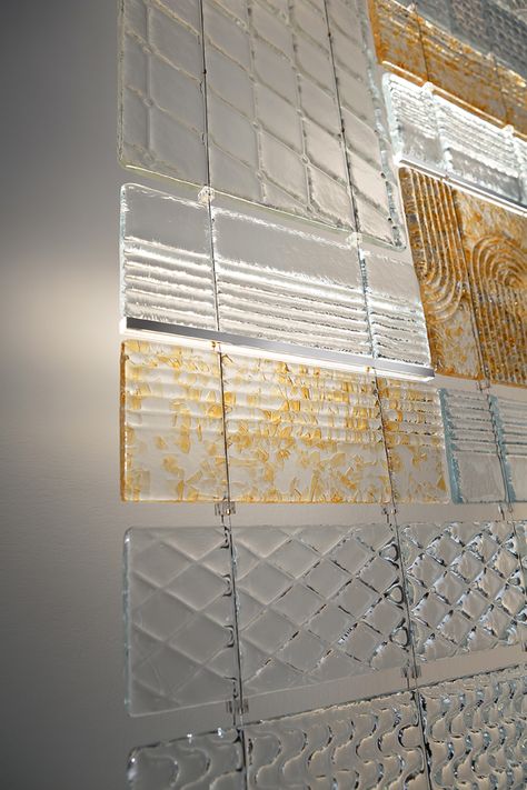 A Glass Act: Fabbian's Architectural Adventure Architectural Glass Wall, Glass Room Divider, Glass Curtain, Verre Design, Glass Room, Glass Brick, Glass Products, Design Del Prodotto, Materials And Textures