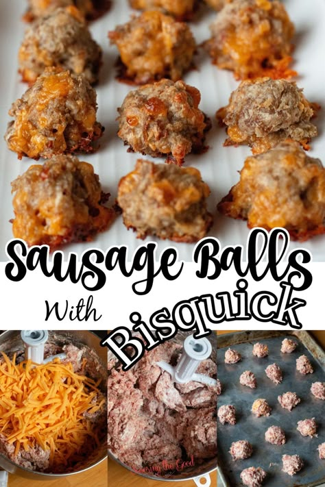 Sausage Balls No Bisquick, Bisquick Sausage Balls, Easy Sausage Balls Recipes, Bisquick Sausage, Easy Holiday Appetizers, Bisquick Recipe, Sausage Balls Bisquick, Sausage Cheese Balls, Sausage Balls Recipe