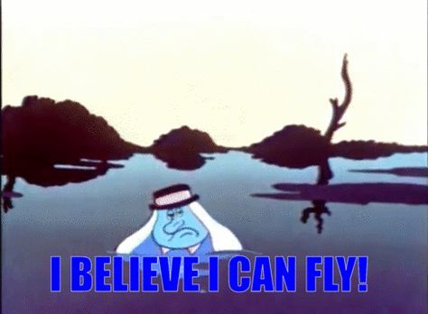 I BELIEVE I CAN FLY! I Believe I Can Fly, I Can, Disney Princess, Disney Characters, Canning, Disney, Memes, Movie Posters, Fictional Characters