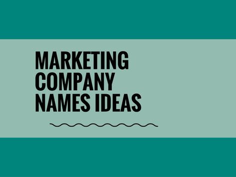 While your business may be extremely professional and important, choosing a creative company name can attract more attention.A Creative name is the most important thing of marketing. Check here creative, best Marketing Company names ideas for your inspiration. Digital Marketing Agency Name Ideas, Creative Business Names List, Catchy Company Names, Good Company Names, Unique Company Names, Names For Companies, Creative Company Names, Company Names Ideas, Company Name Generator