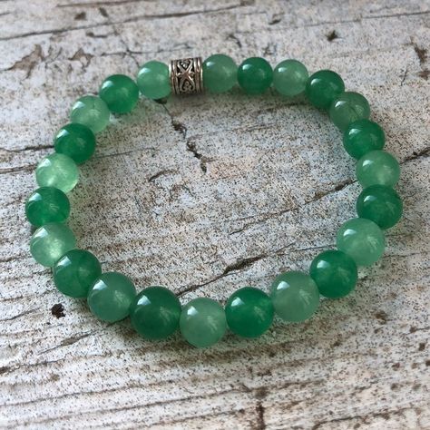 Crystal Bracelet Ideas, Green Crystal Bracelet, Green Aventurine Bracelet, Healing Crystal Bracelets, Prosperity Bracelet, Aventurine Bracelet, Crystals For Healing, Jewellery Crystal, Crystal Bead Jewelry