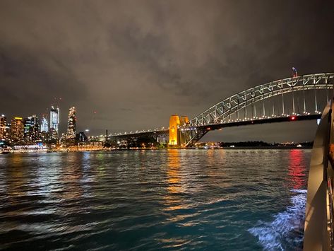 #sydney #australia #travel #vacationmode #vacation #night #nightlife #bridge #water #boat #river #yacht #city #aesthetic Sydney Australia Nightlife, Sydney Fireworks, Sydney Australia Travel, Water Boat, 2024 Vision, Night City, Sydney Harbour Bridge, Night Aesthetic, City Aesthetic