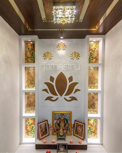 Pooja Room Background Wall Design, Pooja Door, Pooja Door Design, Mandir Design, Temple Decor, Temple Design For Home, Pooja Mandir, Living Room Tv Unit Designs, Pooja Room Door Design