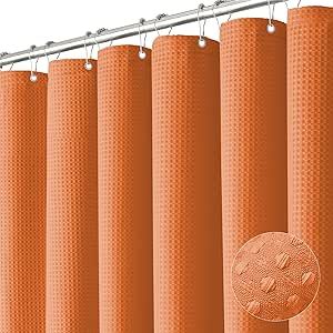 Burnt Orange Shower Curtain, Orange Shower Curtain, Elegant Shower Curtains, Curtains For Bathroom, Spa Luxury, Extra Long Shower Curtain, Waffle Weave Shower Curtain, Long Shower Curtains, Cloth Shower Curtain