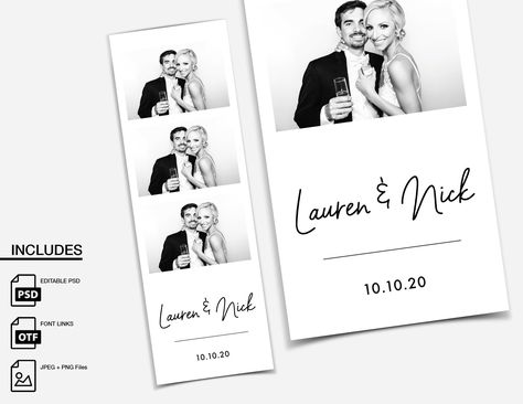 Excited to share this item from my #etsy shop: Simple Black and White Photo booth Template. #photoboothtemplate #photobooth #template #event #wedding #blackandwhite #simple Photobooth Layout, Photo Booth Design, Photobooth Template, Black And White Wedding Theme, Booth Wedding, Picture Layouts, White Wedding Theme, Photobooth Pictures, Photos Booth