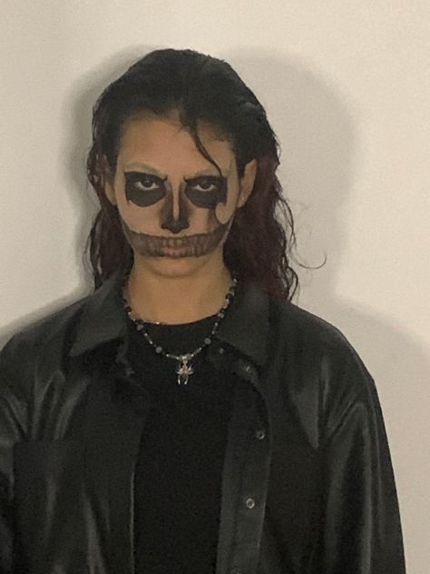 Tate Makeup Halloween, Tate American Horror Story Skull, Tate Skull Makeup, Tate Langdon Costume, Tate Makeup, Horror Costumes, Horror Halloween Costumes, Nose Makeup, 6th Form