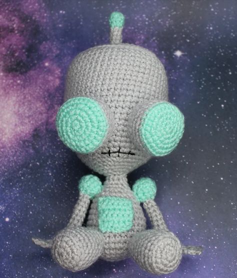 Geeky Crochet Patterns, Gir Invader Zim, Animals Toys, Plushie Patterns, Crochet Amigurumi Free Patterns, Crochet Amigurumi Free, Invader Zim, Fun Crochet Projects, Plush Pattern