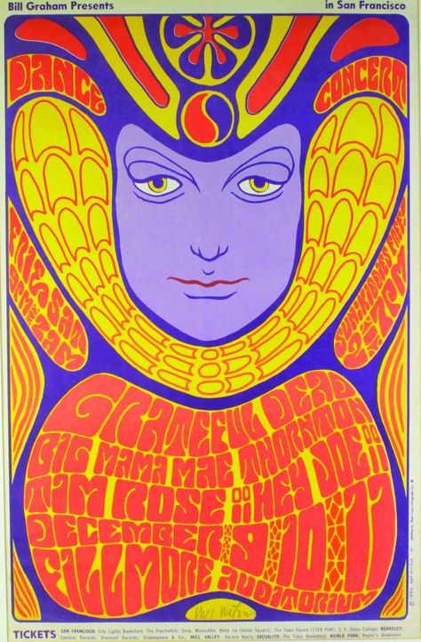 Wes Wilson, famed '60s poster artist who settled in the Ozarks, dies Fillmore Poster, Big Mama Thornton, Wes Wilson, Grateful Dead Poster, 70s Art, Vintage Concert Posters, Big Mama, Concert Poster, I'm With The Band