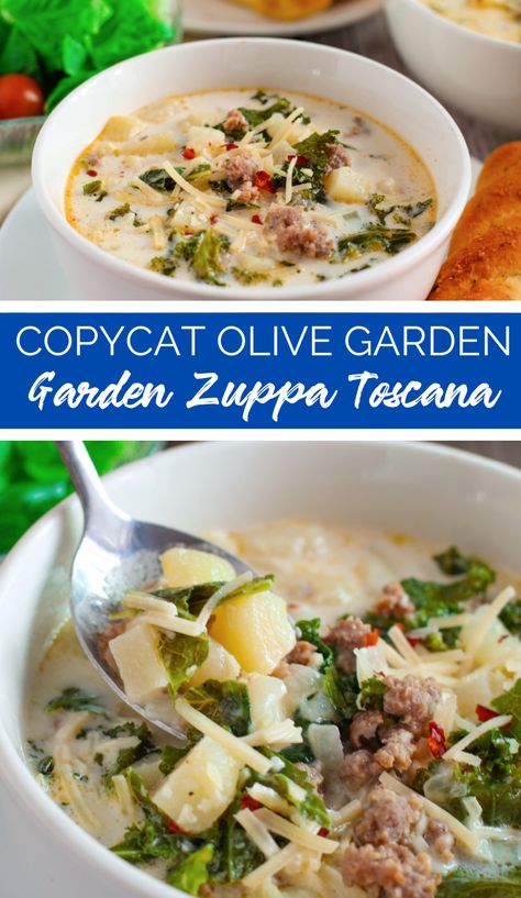 Soup From Olive Garden, Copycat Olive Garden Zuppa Toscana, Copycat Olive Garden Zuppa, Olive Garden Zuppa Toscana Soup, Copycat Zuppa Toscana, Zuppa Toscana Soup Recipe, Toscana Soup Recipe, Olive Garden Zuppa, Dessert Night