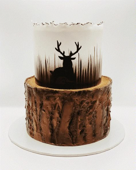 Deer Birthday Cake, Grooms Cake Hunting, Deer Hunting Cake, Hunting Birthday Cakes, Birthday Pies, Deer Cake, Deer Birthday, Cake Design For Men, Hunting Cake