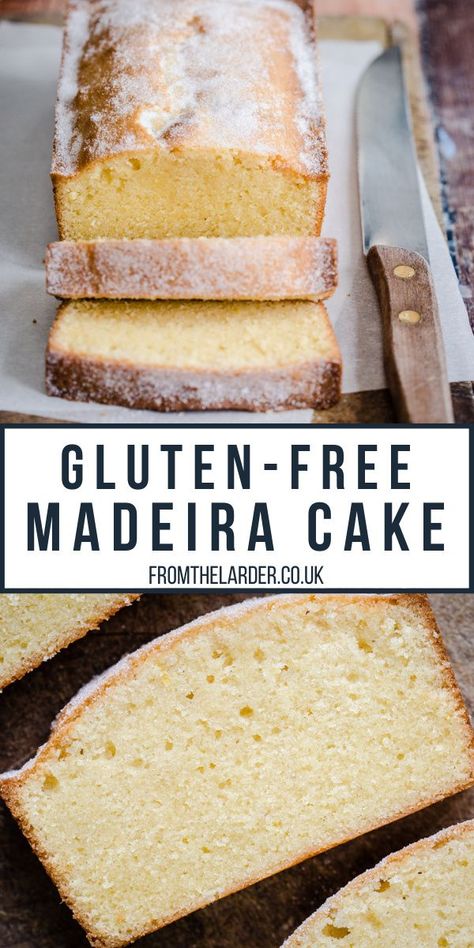 This Gluten-Free Madeira Cake is made with rice flour for an incredibly tender crumb. Spiked with vanilla and lemon this simple buttery loaf cake is made with easy to find ingredients and no weird gums. It’s the perfect slice to accompany your mid-morning cup of tea. #riceflourcake #glutenfreecake #glutenfreesponge #madeiracake #poundcake #glutenfree #vanillacake #glutenfreemadeira Madeira Cake Recipe, Rice Flour Recipes, Madeira Cake, Gluten Free Cake Recipe, Spiced Fruit, Lemon Bar, Paleo Desserts, Gluten Free Cake, Gluten Free Recipes Easy