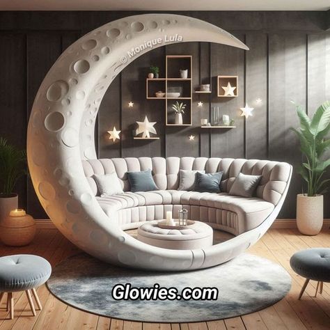 Moon Sofa, Monique Lula, Moon Chair, Themed Rooms, Cozy Room Decor, Cozy Room, Room Themes, Dream Room, Kids Room