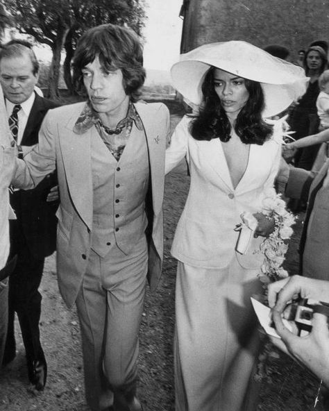 How old is Bianca Jagger, how many children does she have with Mick Jagger and what's her human rights work? Tommy Nutter, 1970s Wedding, Bianca Jagger, Robin Wright, Lauren Bacall, Rachel Mcadams, Sienna Miller, I'm With The Band, Mick Jagger