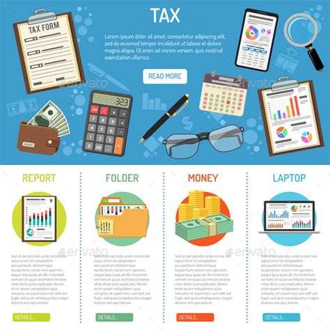 Business Accounting, Tax Forms, Concept Diagram, Flat Style, Styles Inspiration, Magnifying Glass, Business Account, Logo Icons, Infographic Design