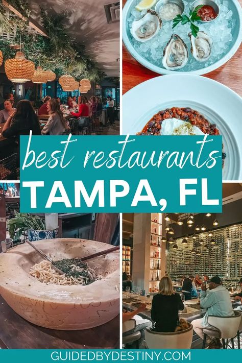 Looking for the best restaurants in Tampa? This list of the top spots to eat in Tampa includes the best Italian restaurants in Tampa, the best Asian restaurants in Tampa, and the best Tampa steakhouses. Whether you're planning a date night or a special occasion, this hand-picked selection of must-visit restaurants in Tampa has you covered. From casual eateries to fine dining experiences, discover where to eat in Tampa and indulge in the city's vibrant food scene. Restaurants In Tampa Florida, Things To Do In Tampa Florida, Tampa Florida Things To Do In, Tampa Restaurants, Things To Do In Tampa, Amazing Restaurants, Dunedin Florida, Vibrant Food, Best Italian Restaurants